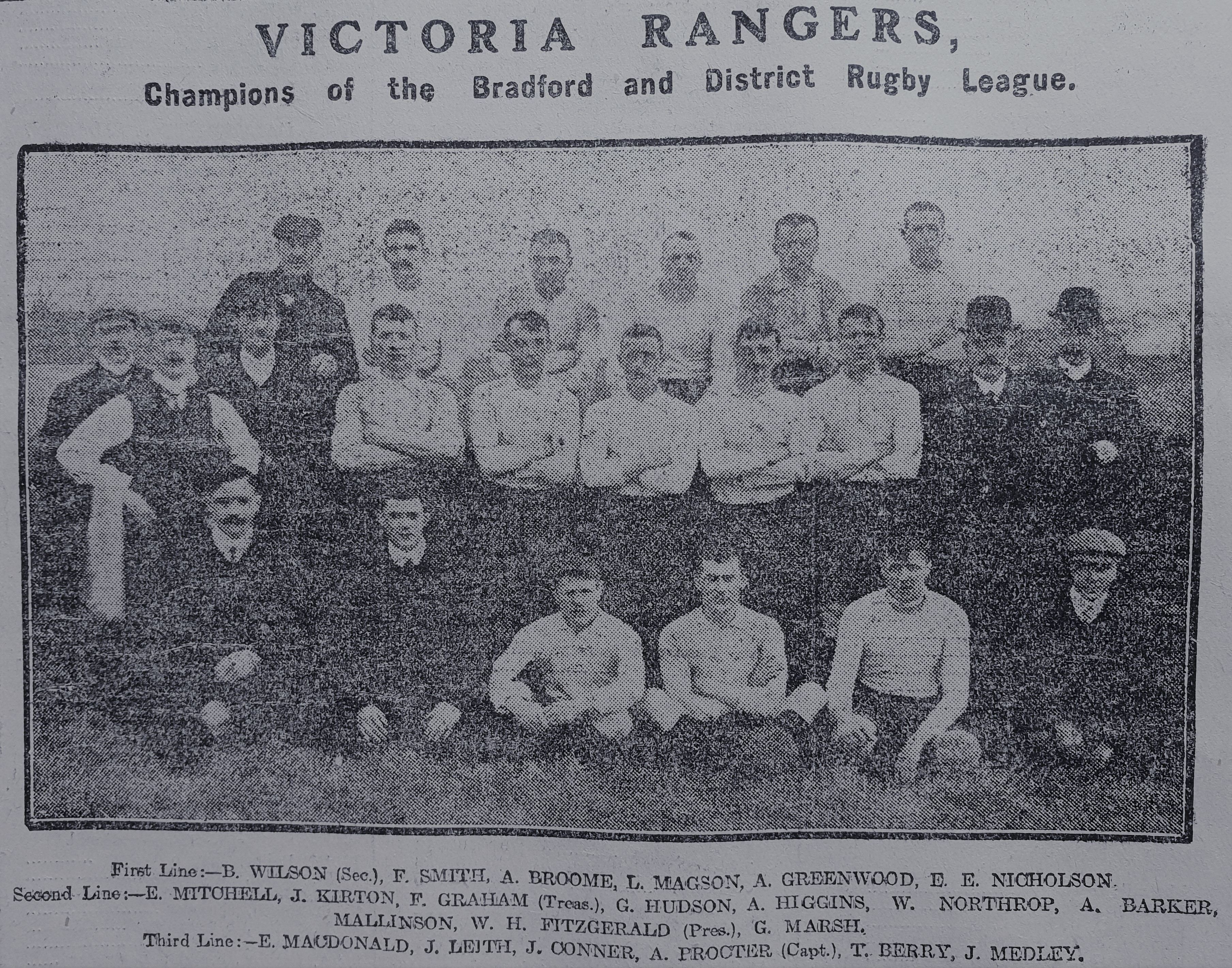1907-05 Victoria Rangers team