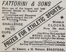 1887-07-14 Fattorinis advert for athletics prizes